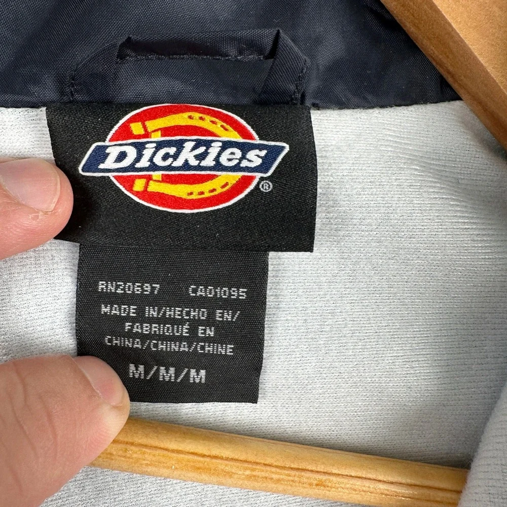 Dickies Coach Jacket Mens‎ M Blue NCPD Explorer Police Snap Front Windbreaker